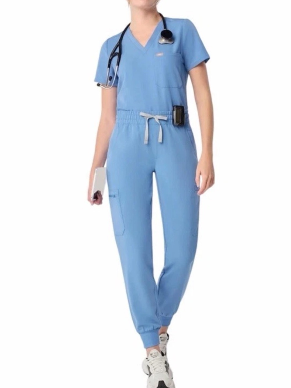 Figs Uman High Waisted Jogger Scrub Pants Women’s Blue Small Relaxed Fit